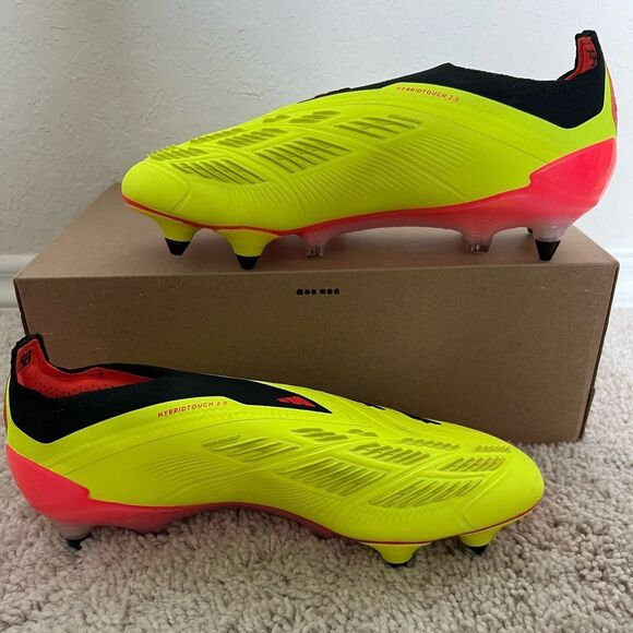 adidas Predator Elite LS Neon Yellow and Black Shoes main image 7